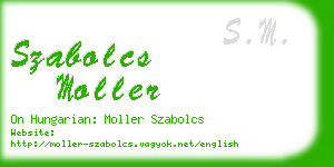 szabolcs moller business card